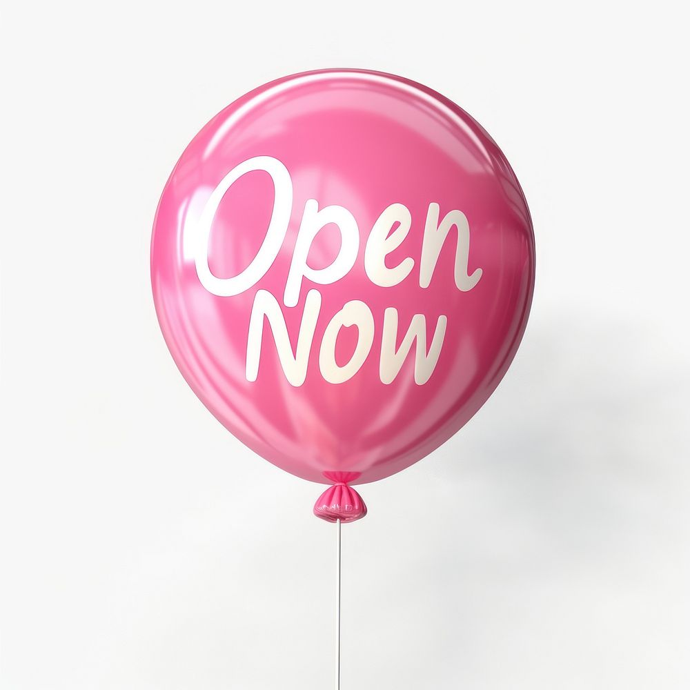 Pink balloon open now