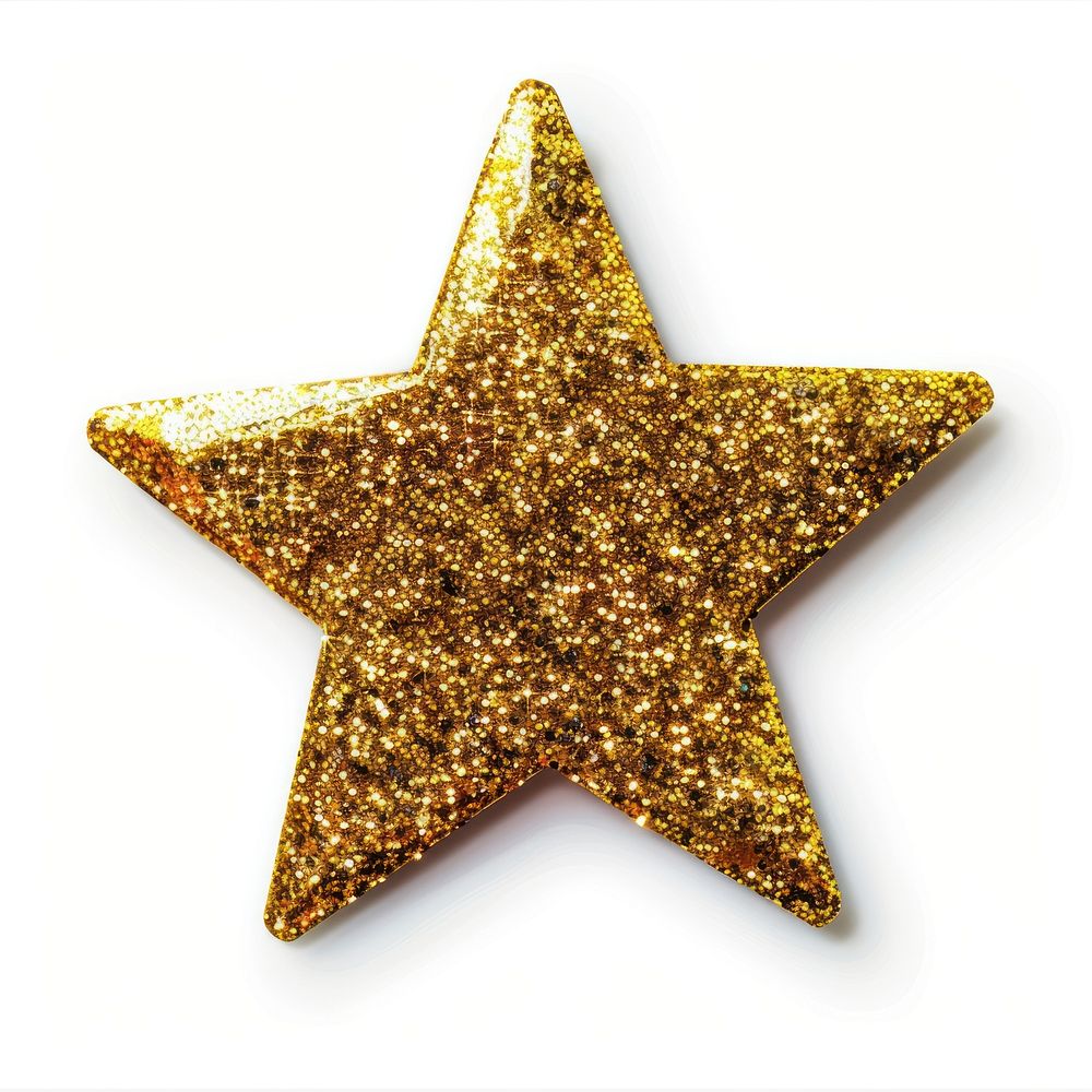 Glitter lighr gold star symbol cross.