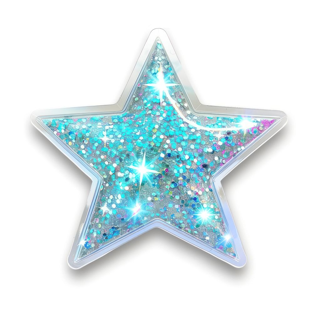 Glitter pastel blue star accessories turquoise accessory.