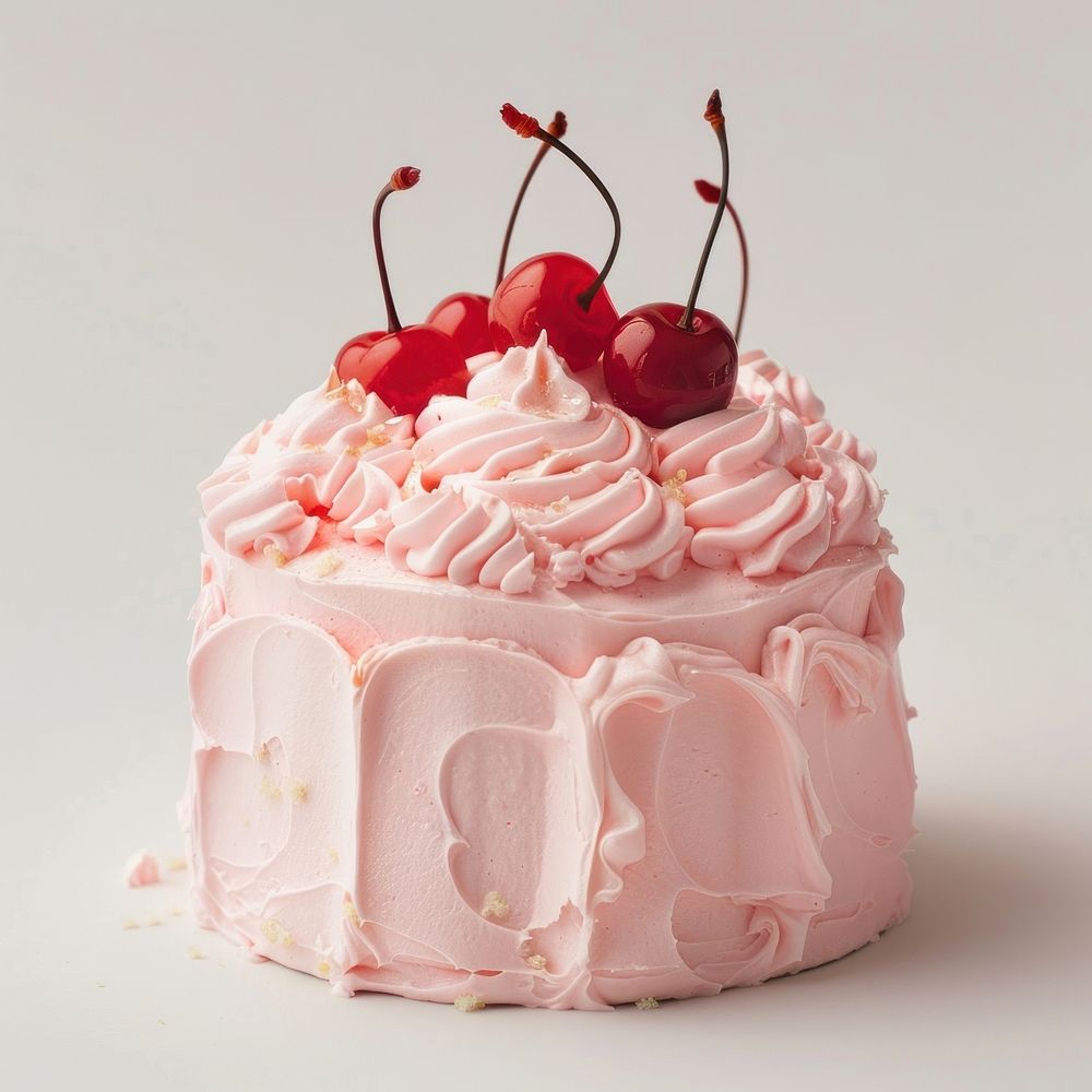 Delicious pink cherry cake