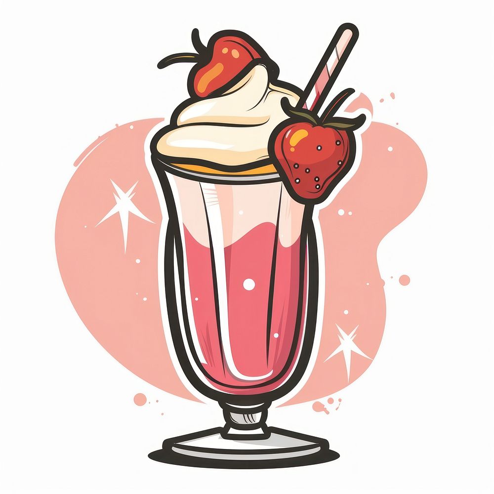 Milkshake logo badge beverage smoothie dynamite.