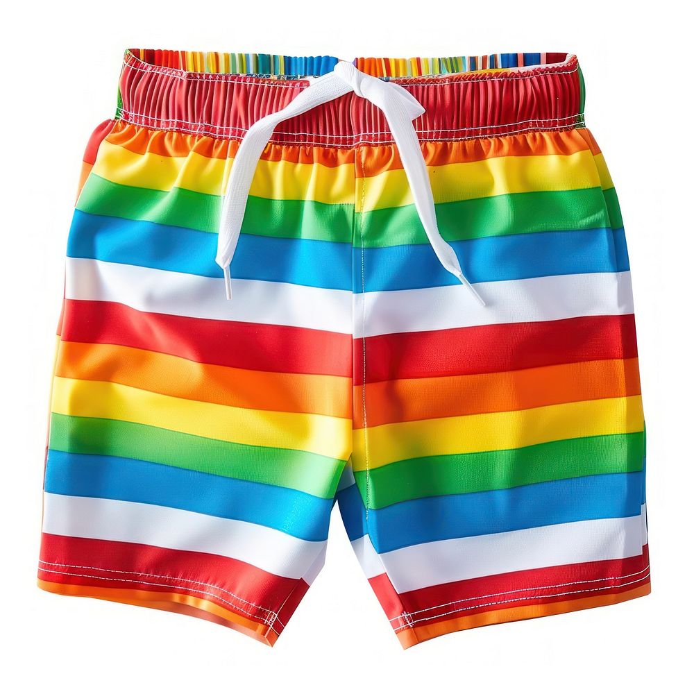 Colorful striped kids swimwear