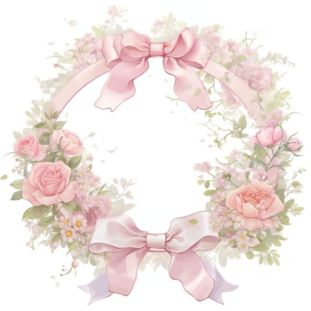 Elegant floral wreath illustration