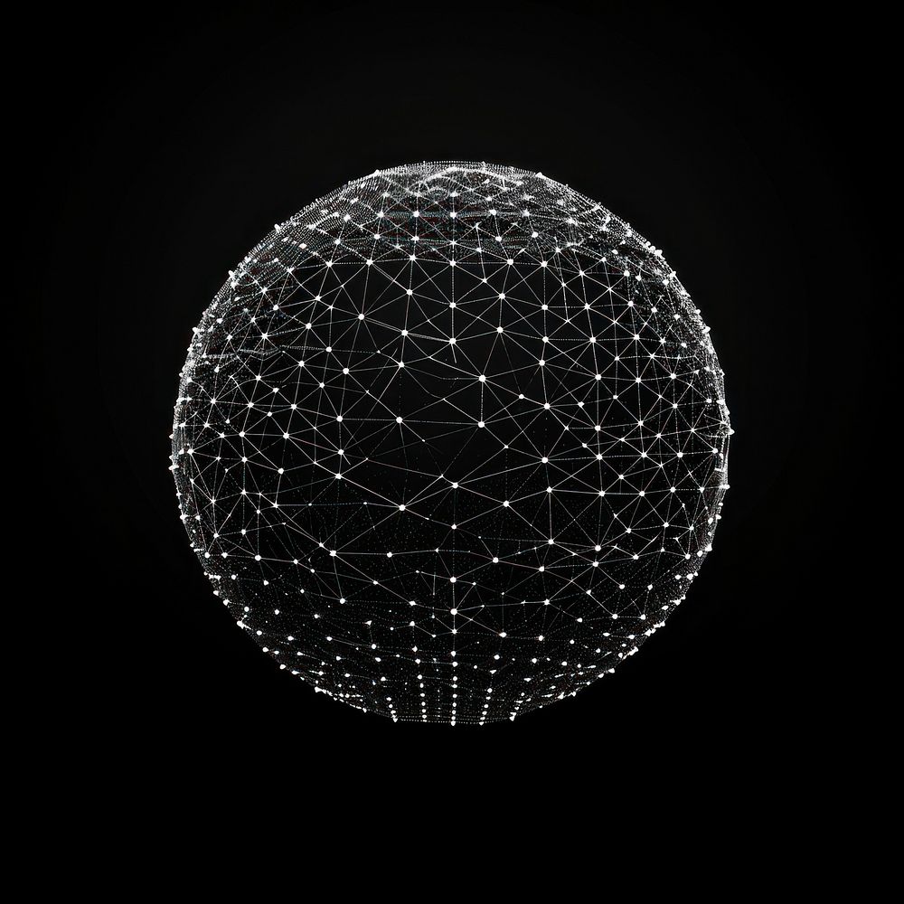 Abstract digital network sphere