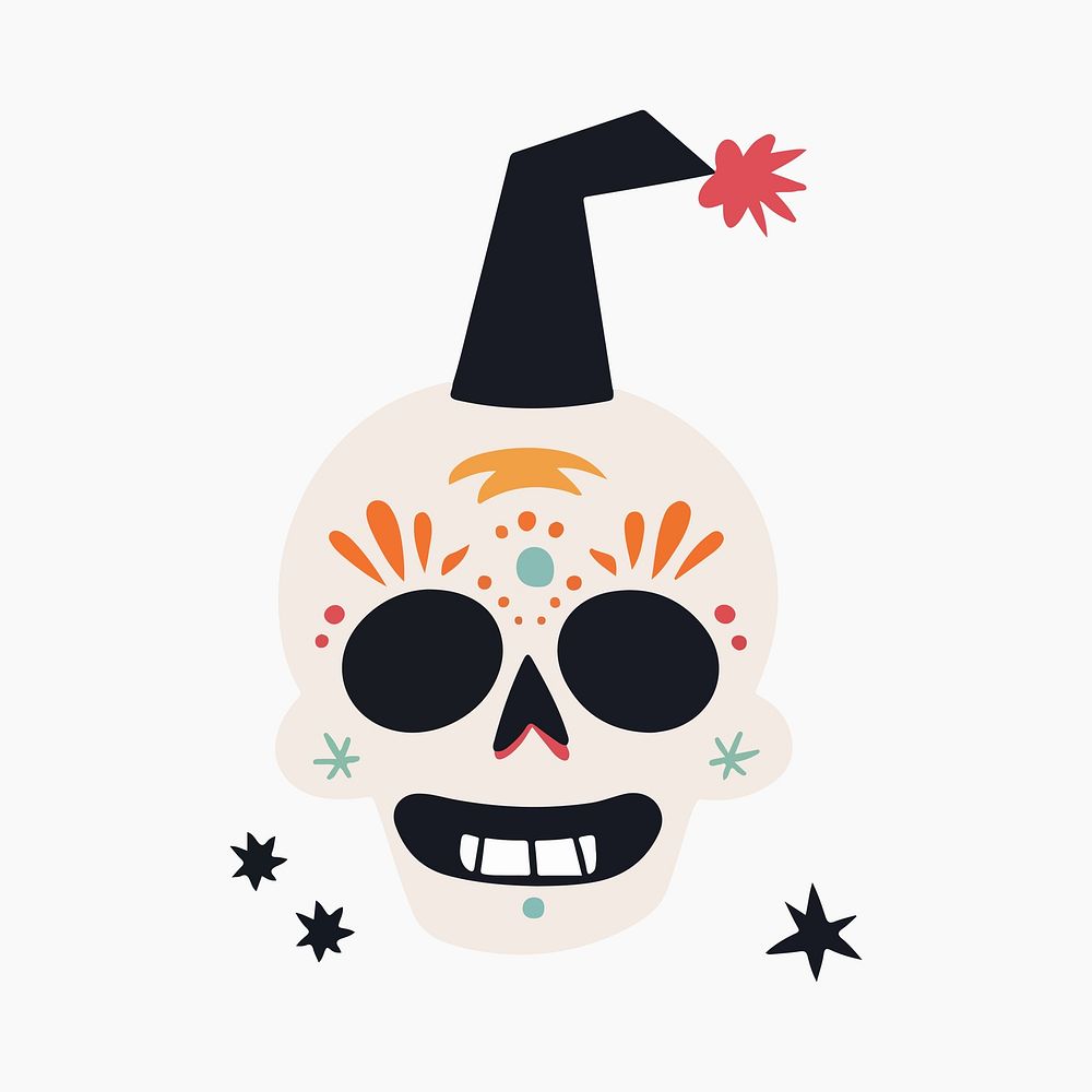 Mexican sugar skull illustration vector