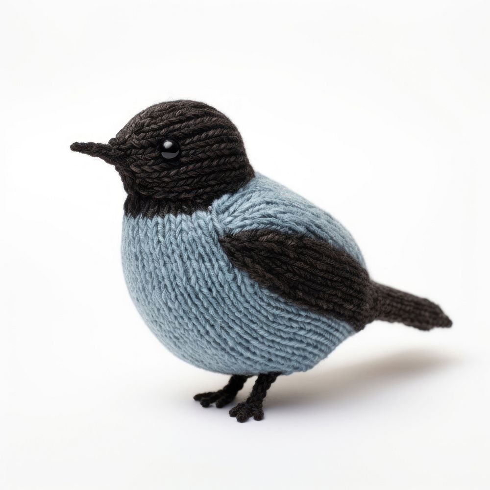 Handcrafted knitted bird toy