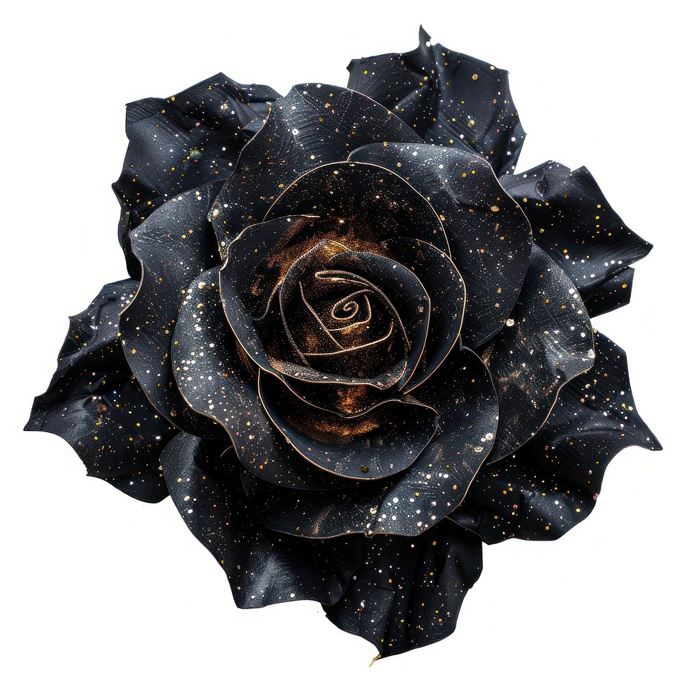 Elegant black rose illustration