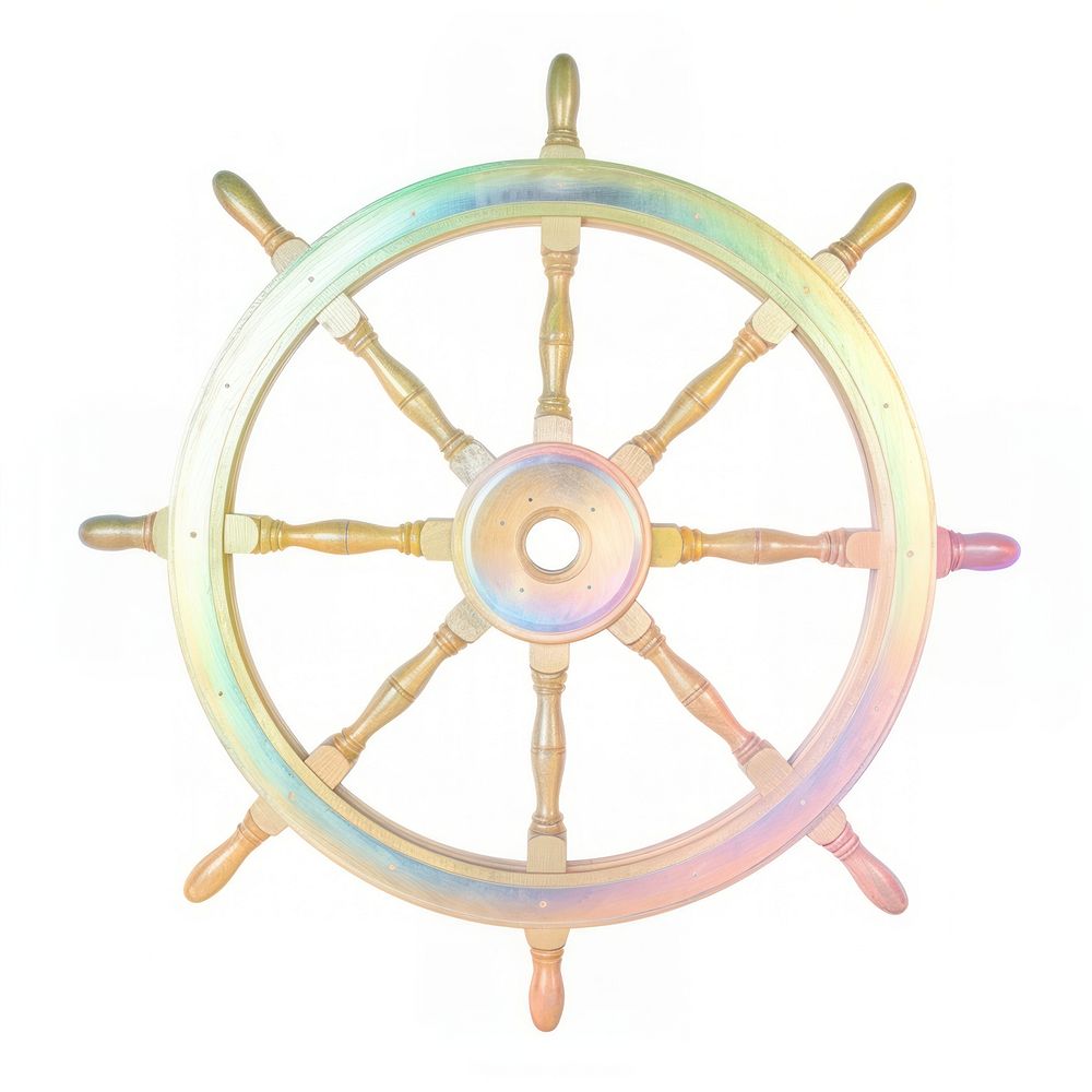 Colorful nautical ship wheel