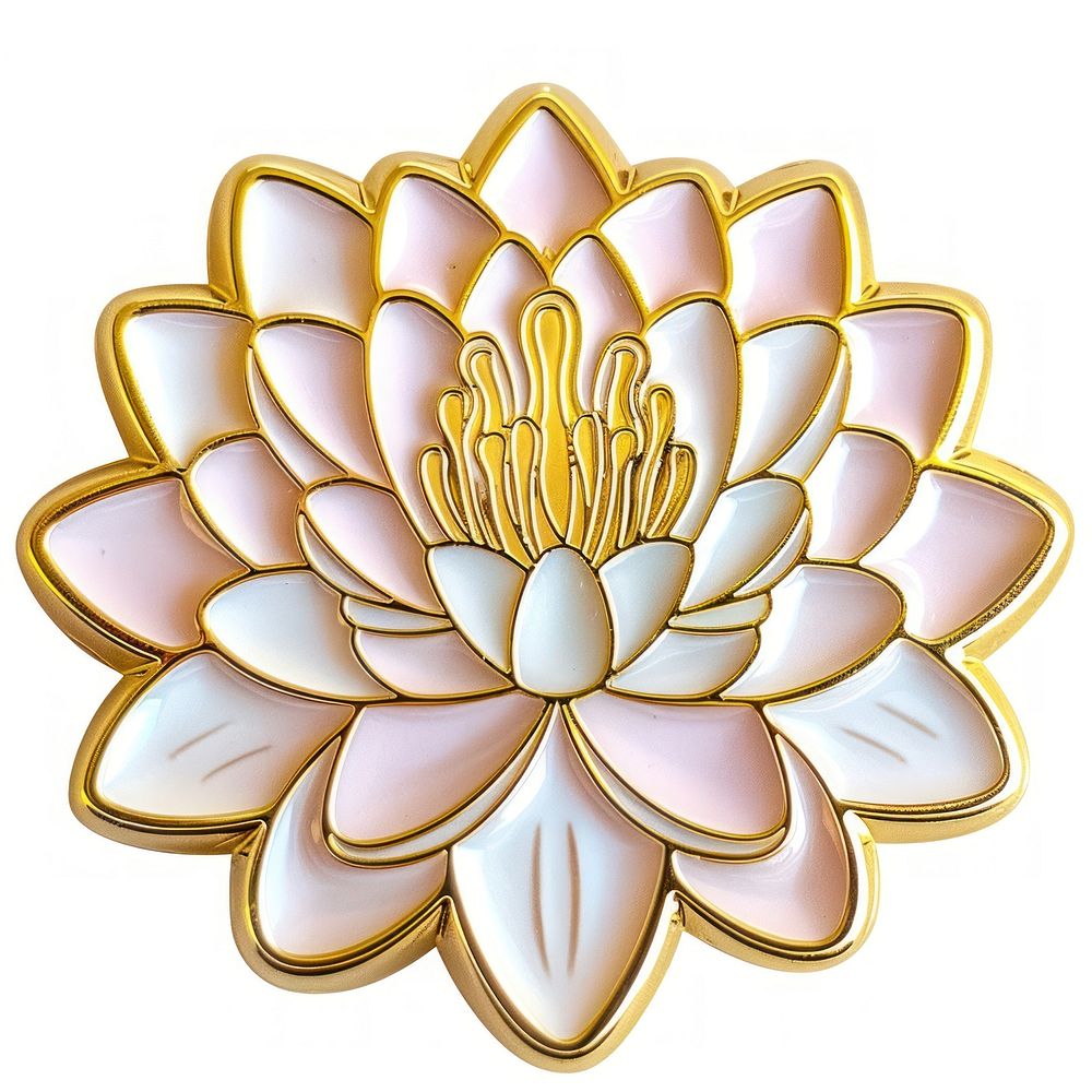 Elegant gold lotus flower