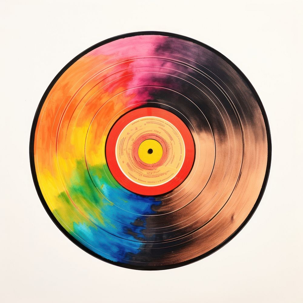 Colorful vinyl record art