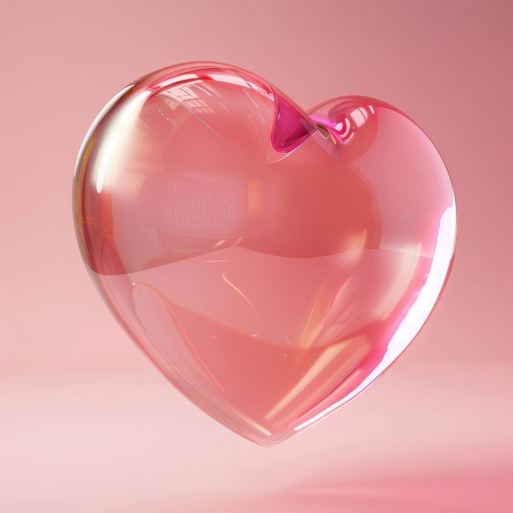 Glossy pink heart illustration