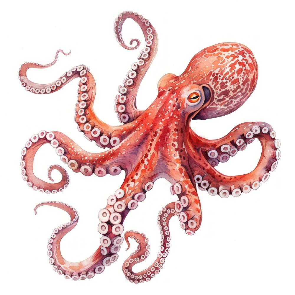 Vibrant octopus marine life illustration