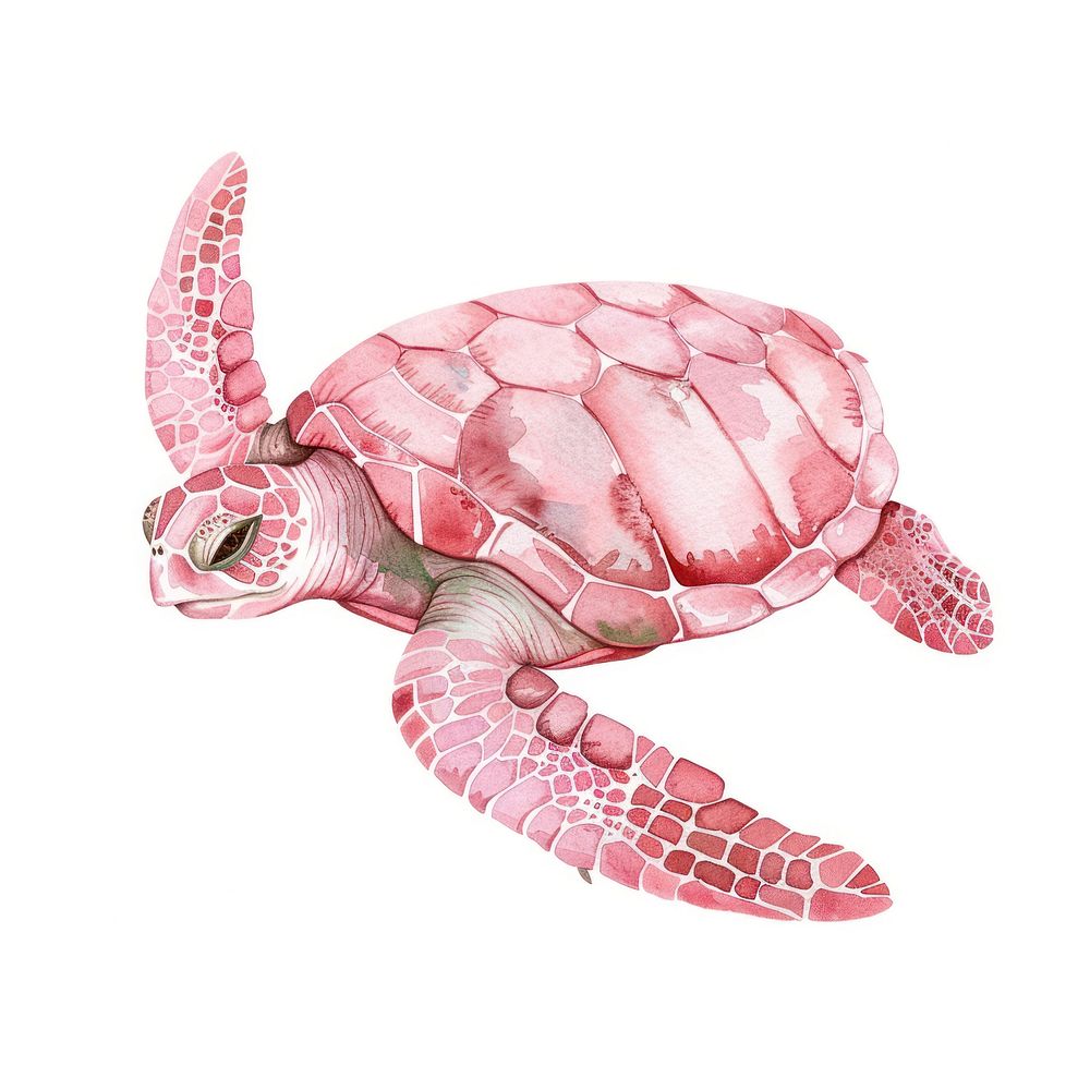 Pink Sea turtle sea turtle tortoise reptile.