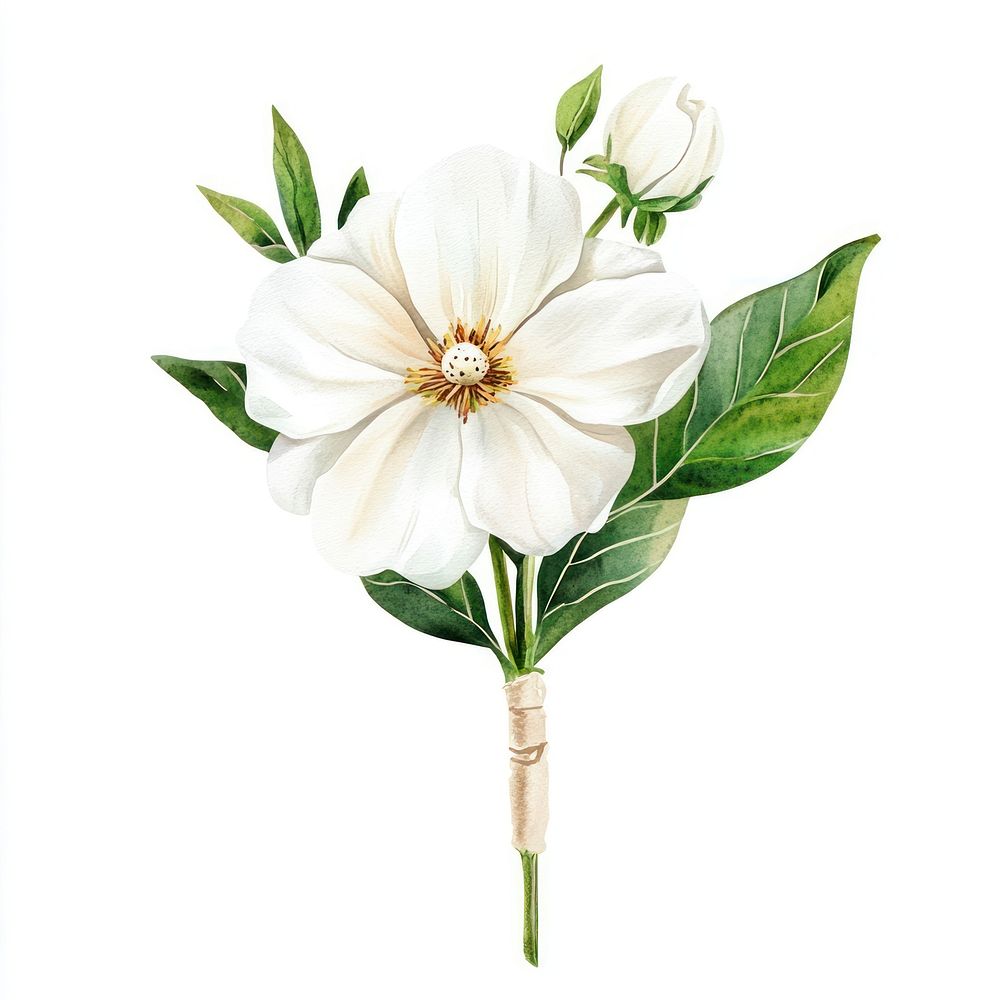 Elegant white flower illustration