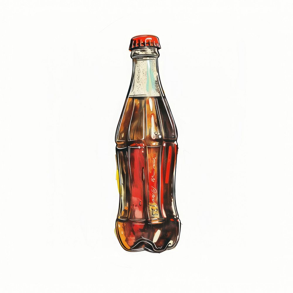 Classic soda bottle illustration