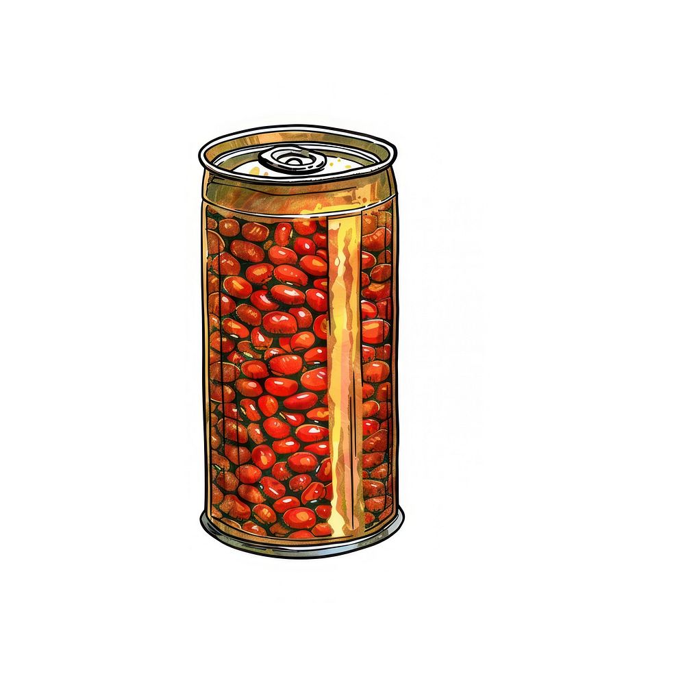 Canned kidney beans illustration art