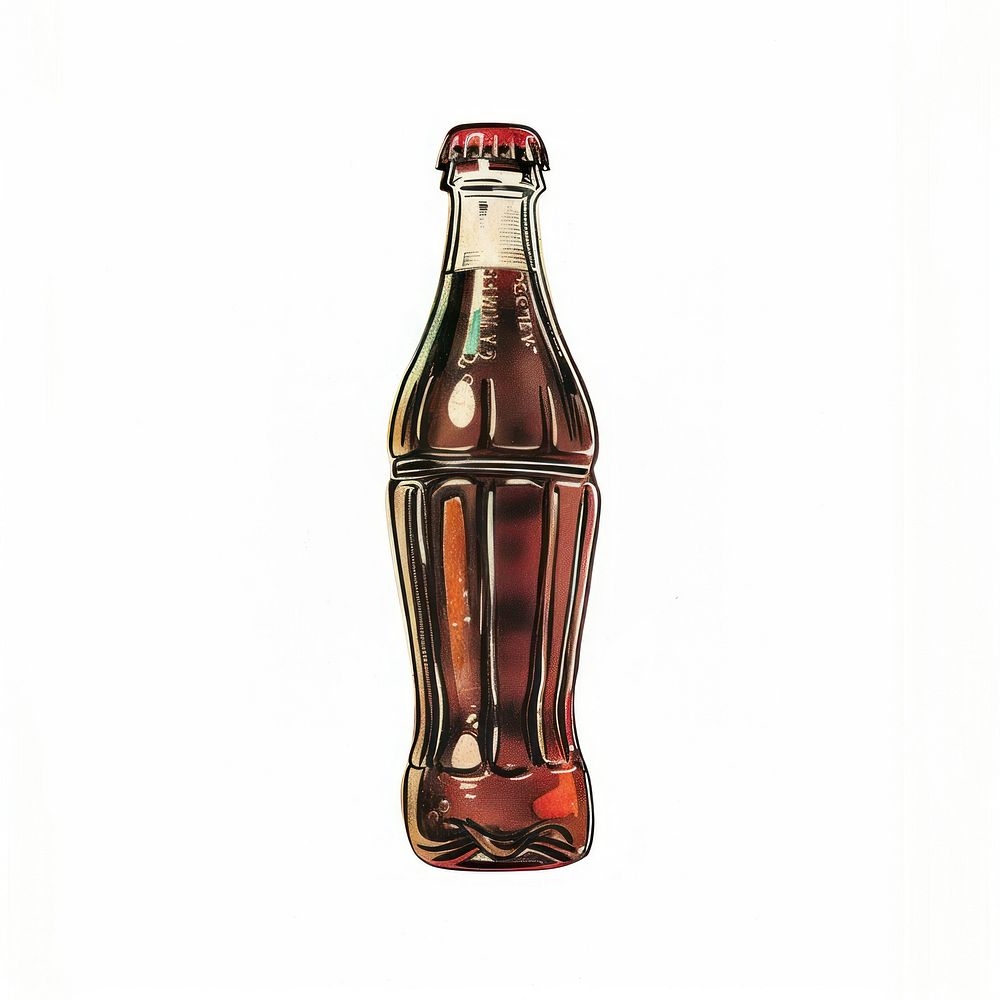 Classic soda bottle illustration