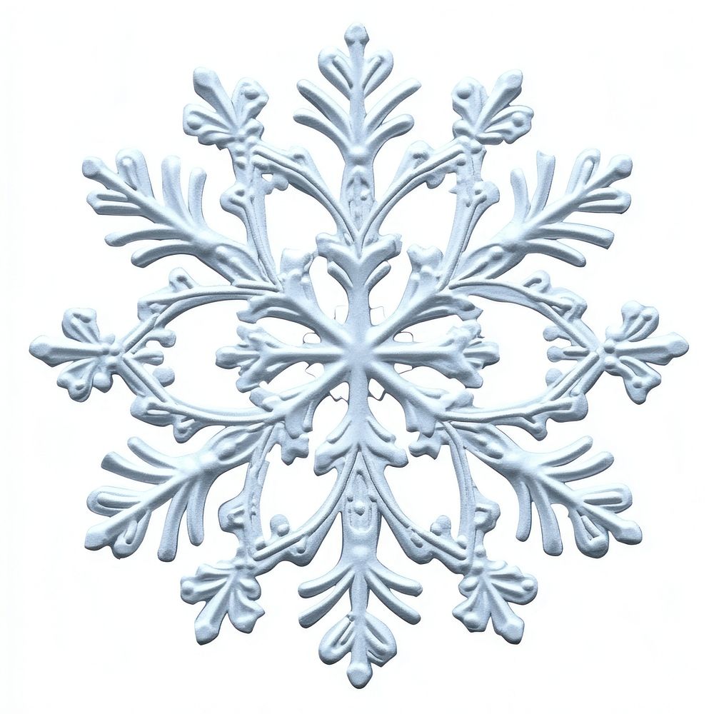 Intricate white snowflake decoration