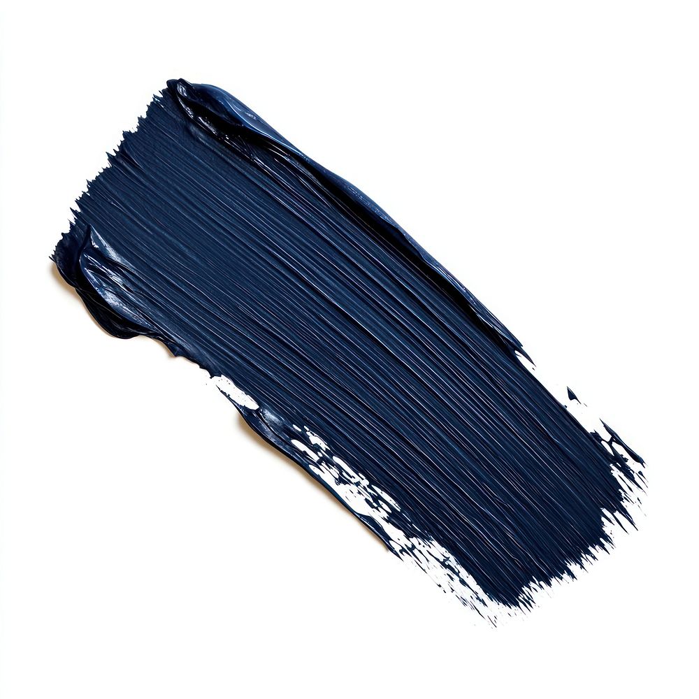 Flat navy blue paint brushstroke contemporary expression abstract.