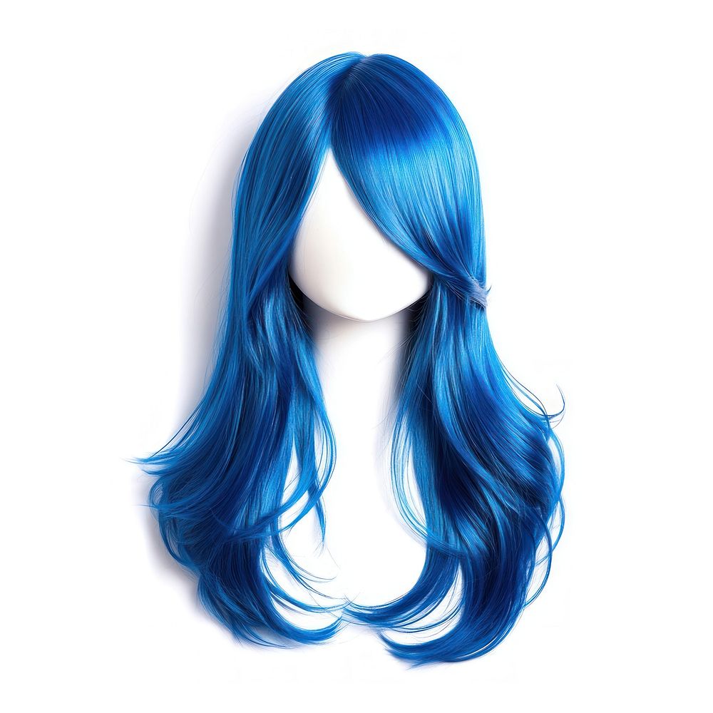 Vibrant blue cosplay wig