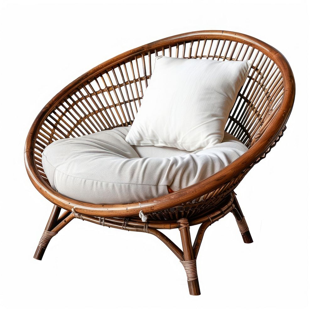 Comfortable round rattan chair | Free Photo - rawpixel