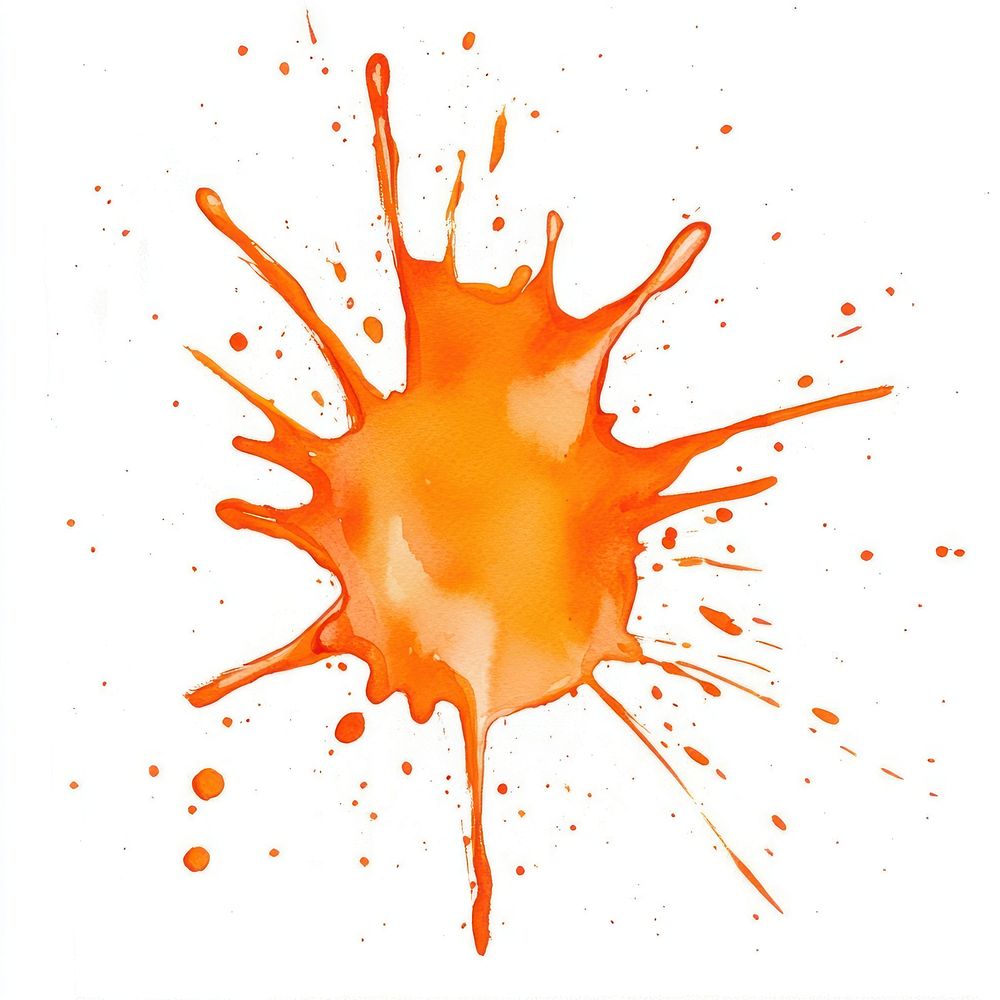 Vibrant orange paint splash