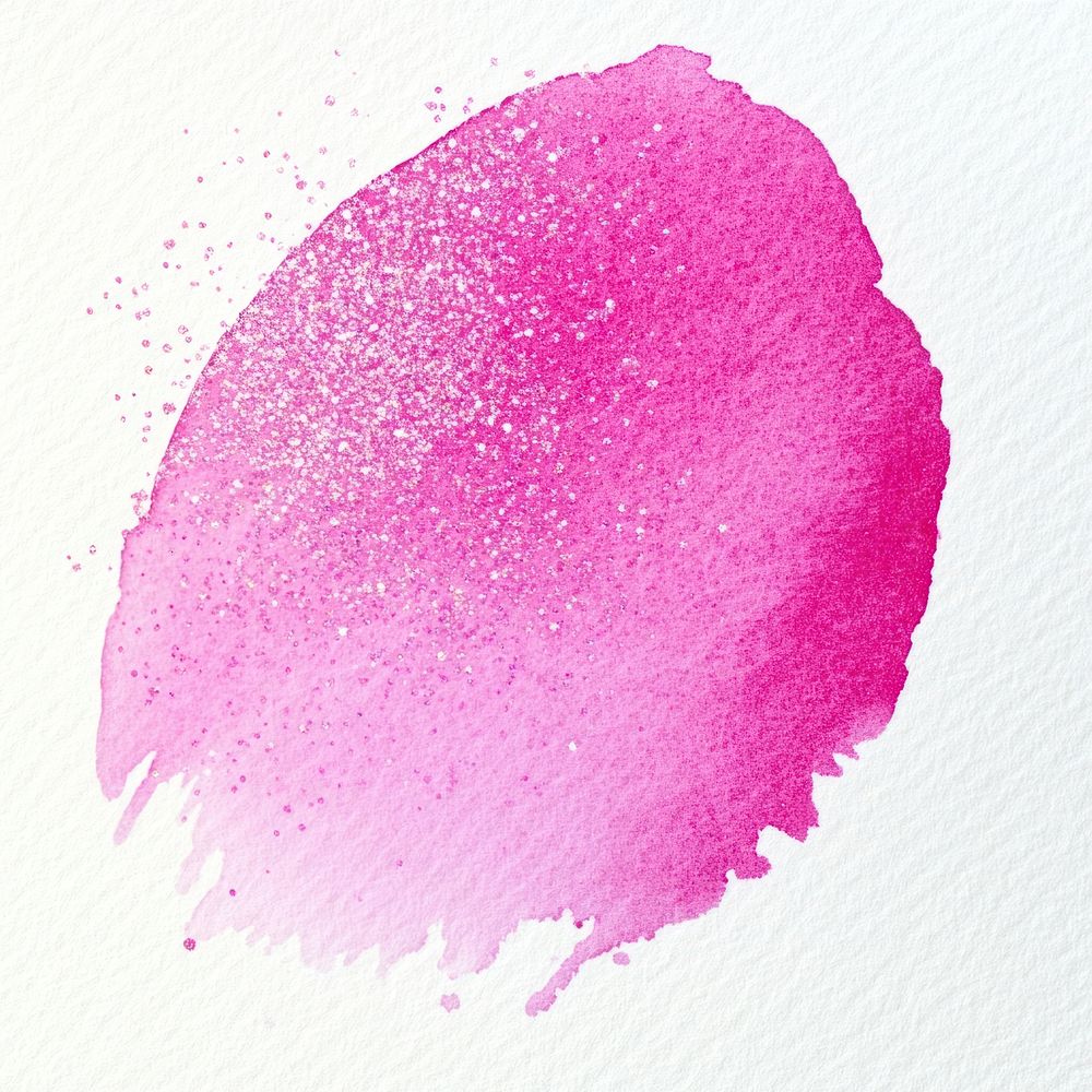 Vibrant pink watercolor splash art