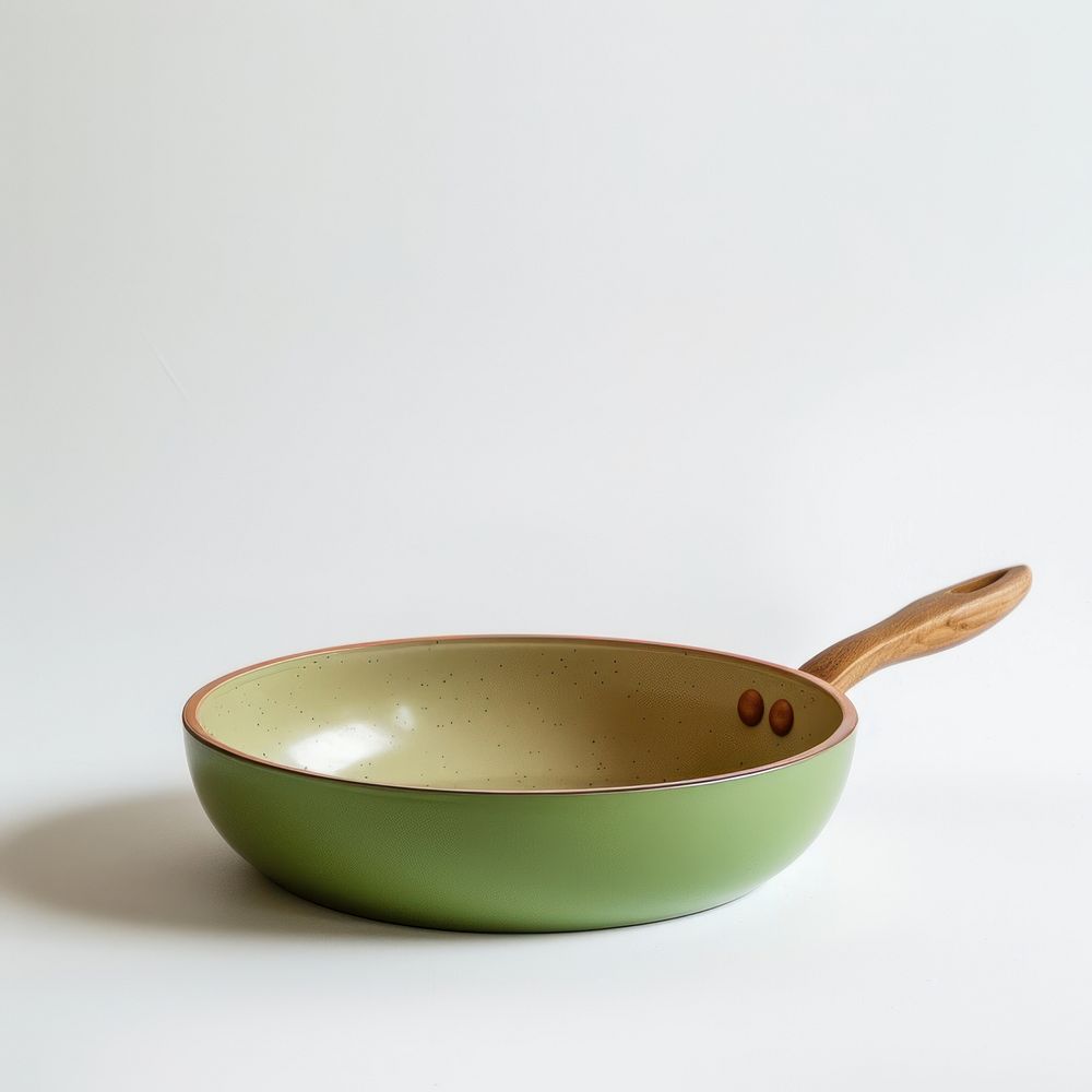 Green ceramic frying pan