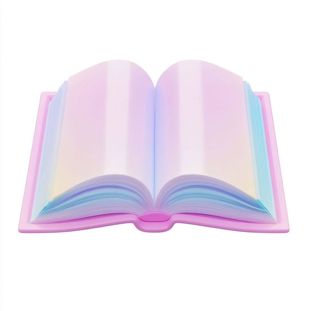 Open Book book pastel colors.