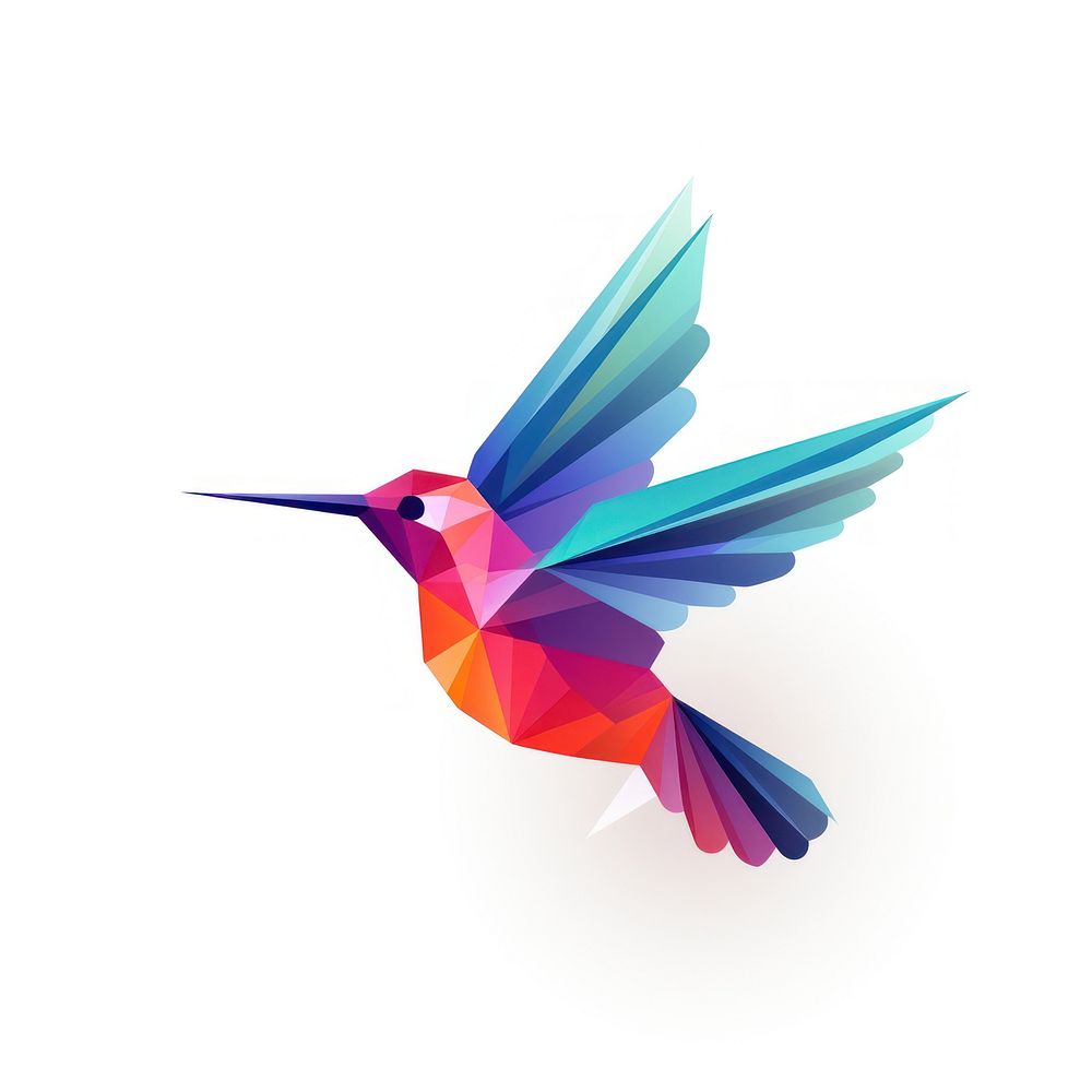 Hummingbird colorful transportation illustration.