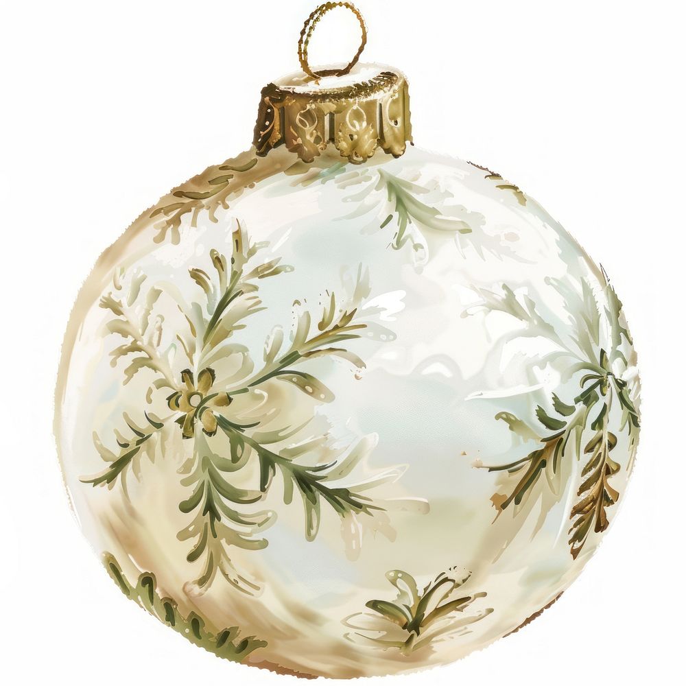 Christmas bauble ornament vintage illustration.