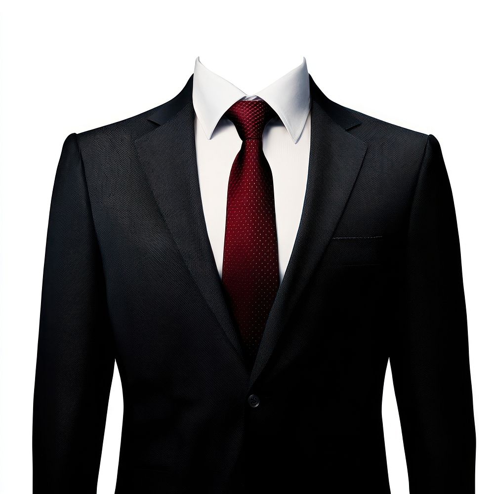 A suit with a tie shirt white black.