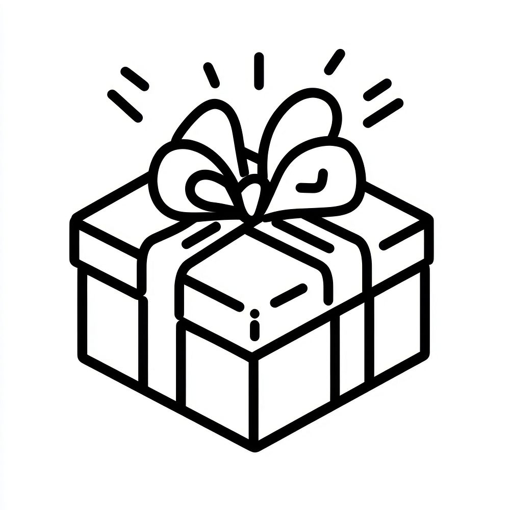 Open gift box icon illustration celebration.