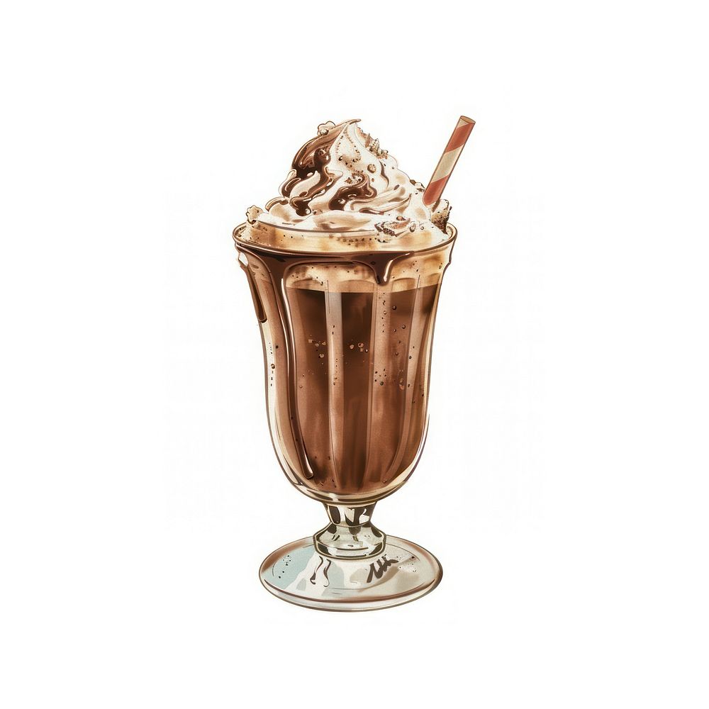 Winter chocolate milkshake beverage dessert drink.