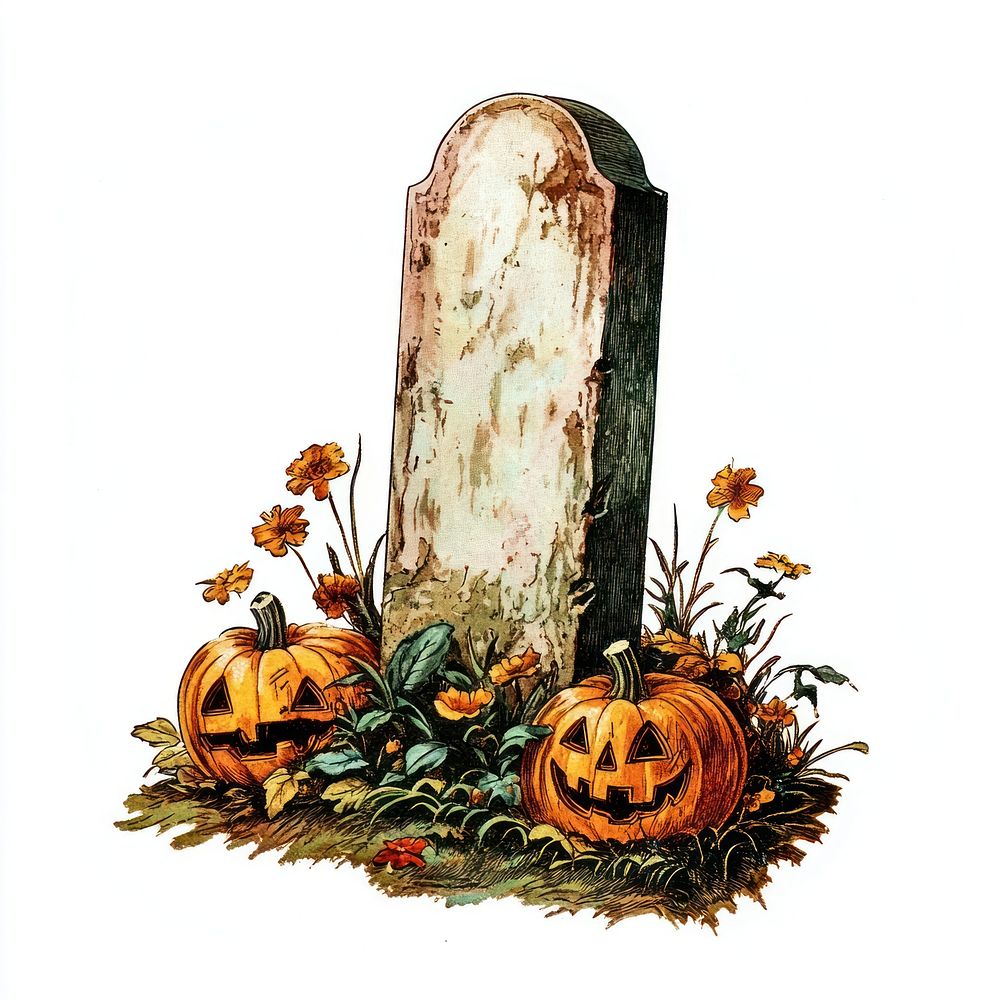 Halloween grave halloween pumpkins art.