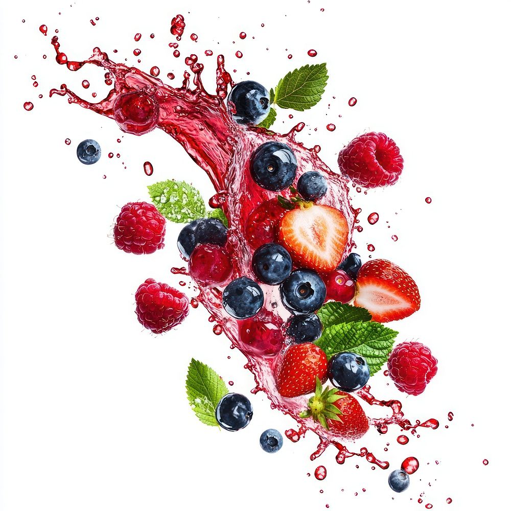 Fresh berries splash juice