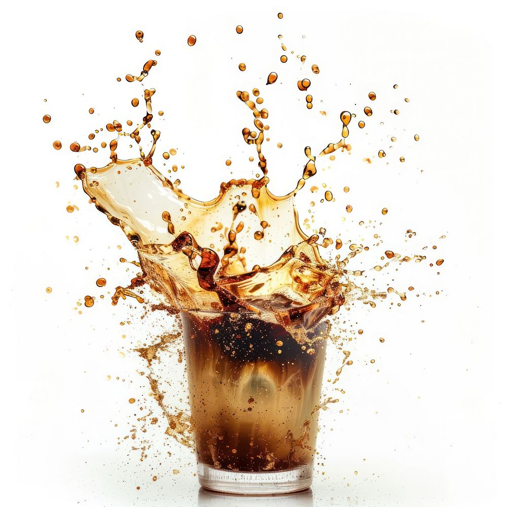 Exploding coffee explosion beverage drink.