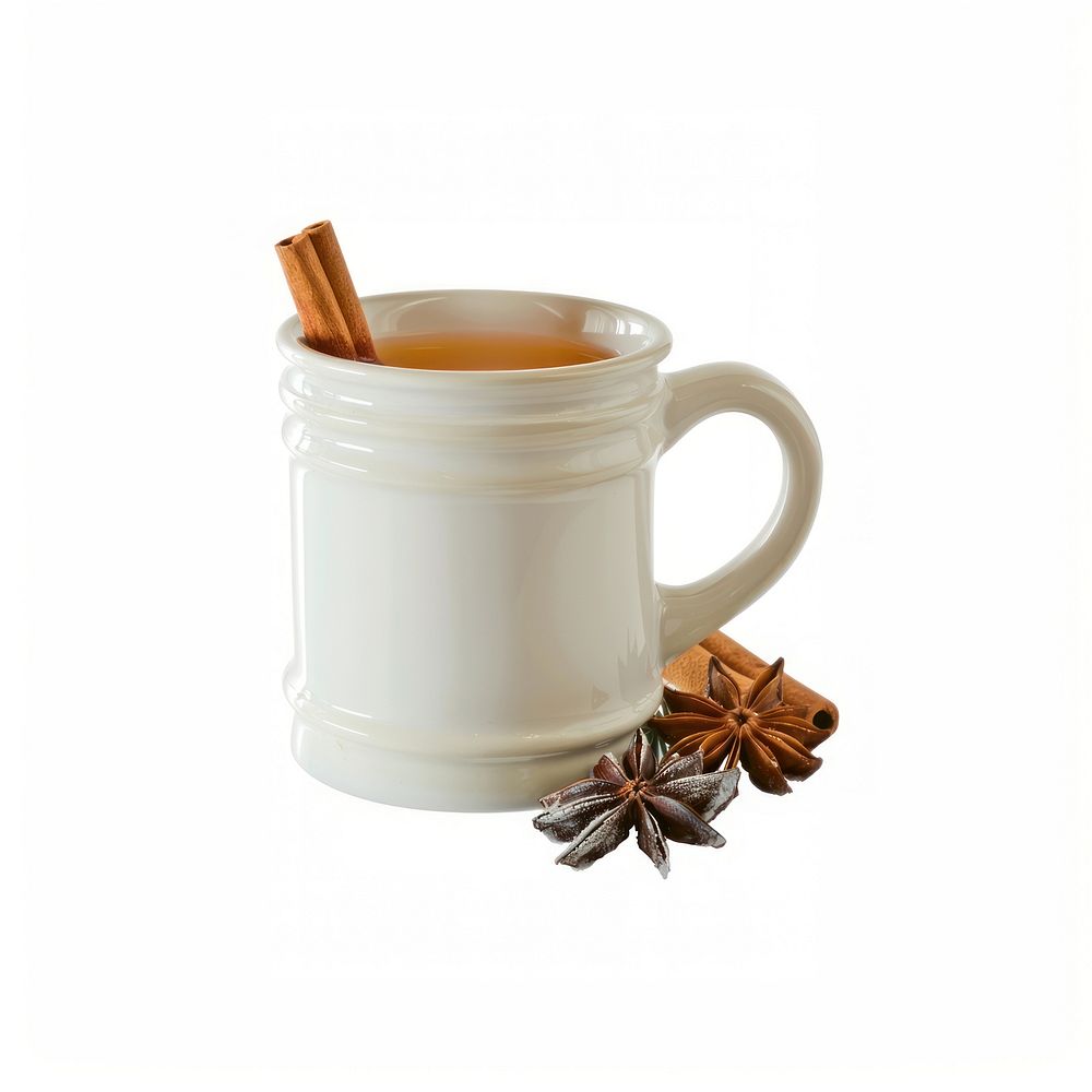 A mug of winter hot drink beverage spices anise.