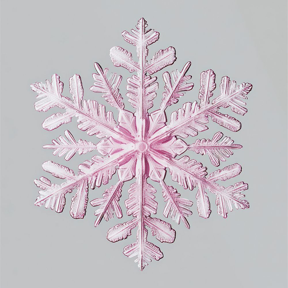 A pink snowflake nature chandelier decoration.