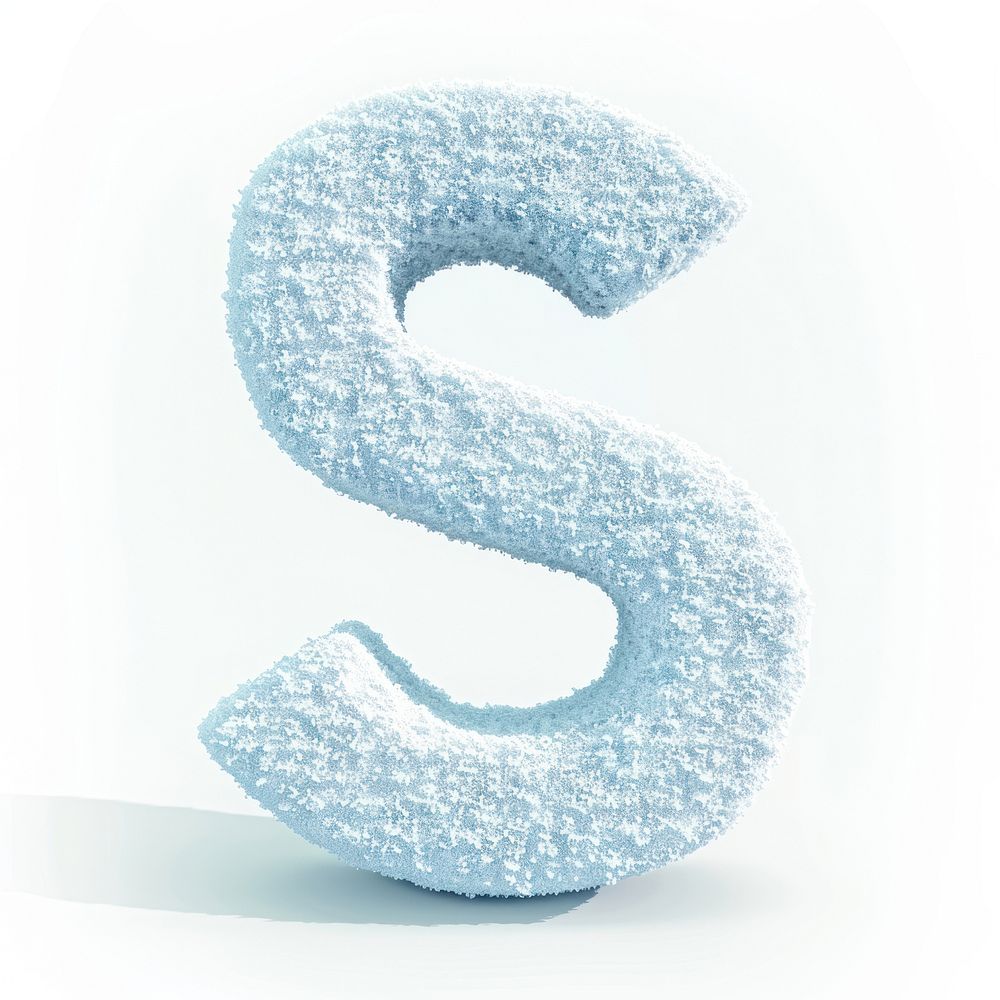 Snow letter s illustration textured alphabet.