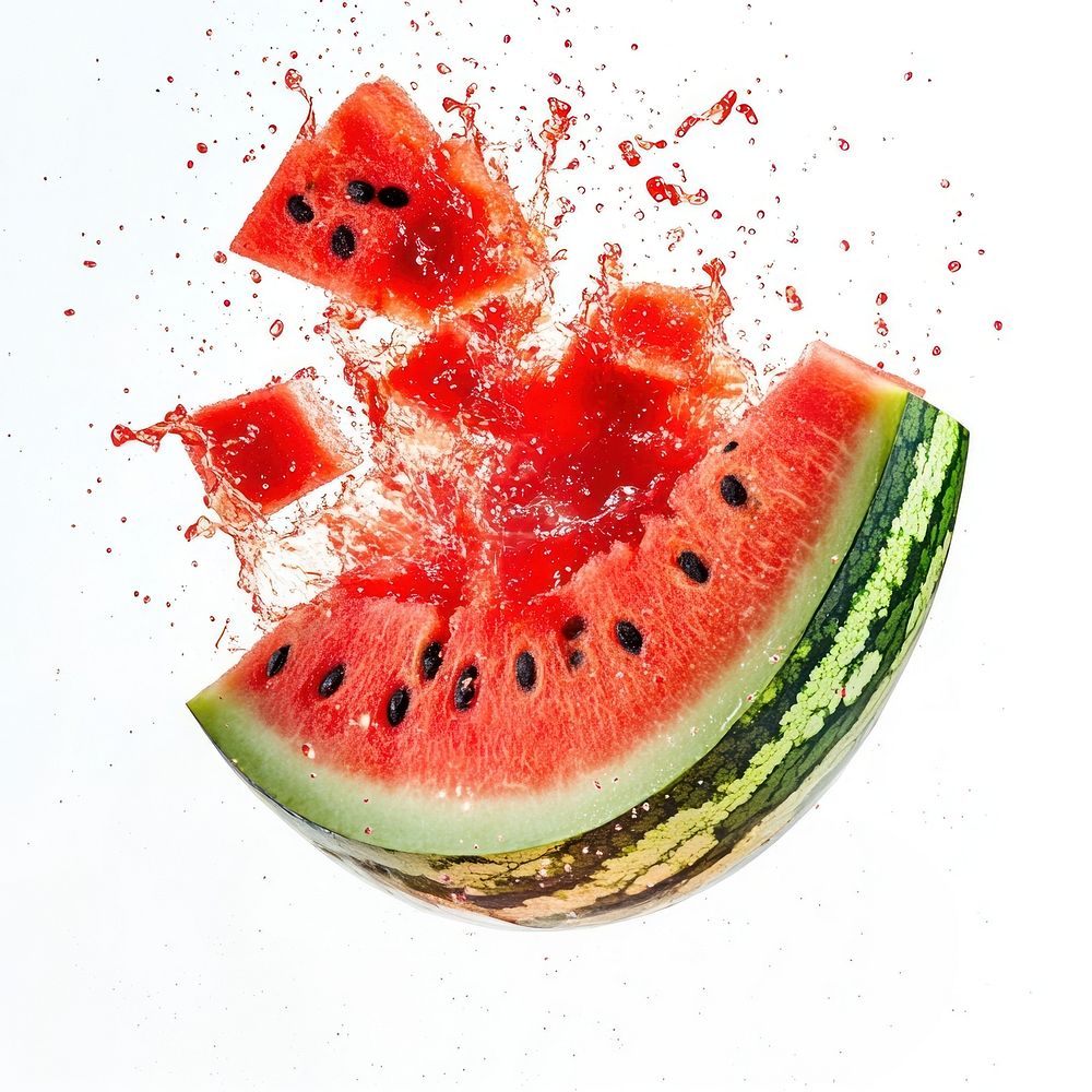 Exploding watermelon fruit photography explosion.