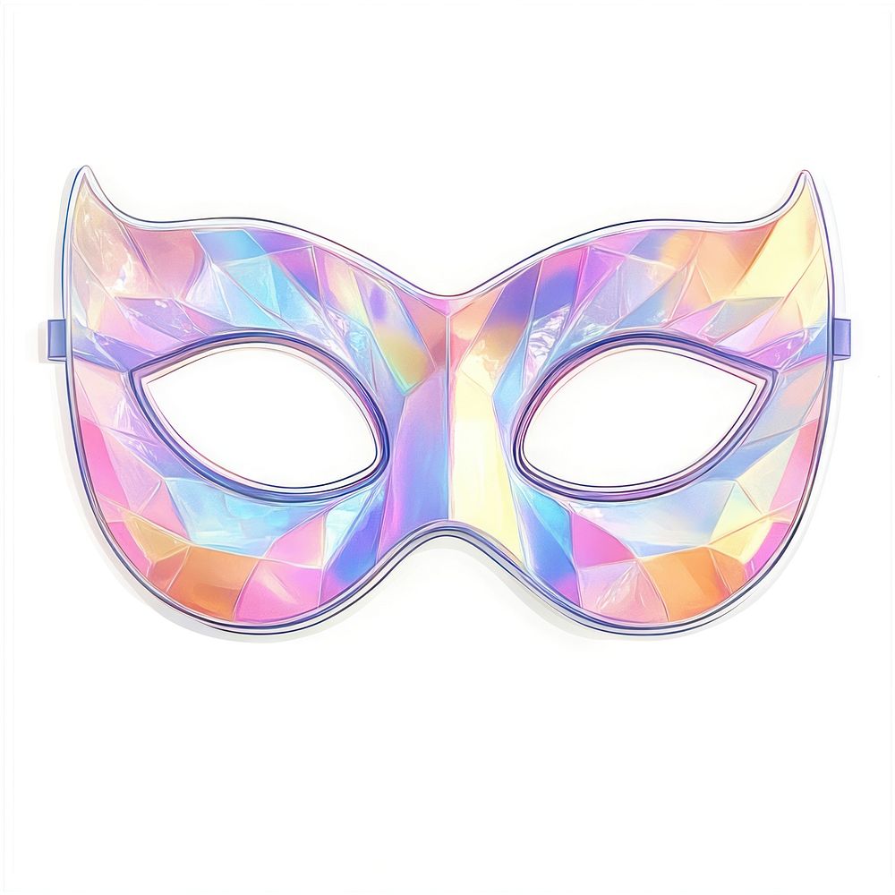 Party mask party holographic iridescent.