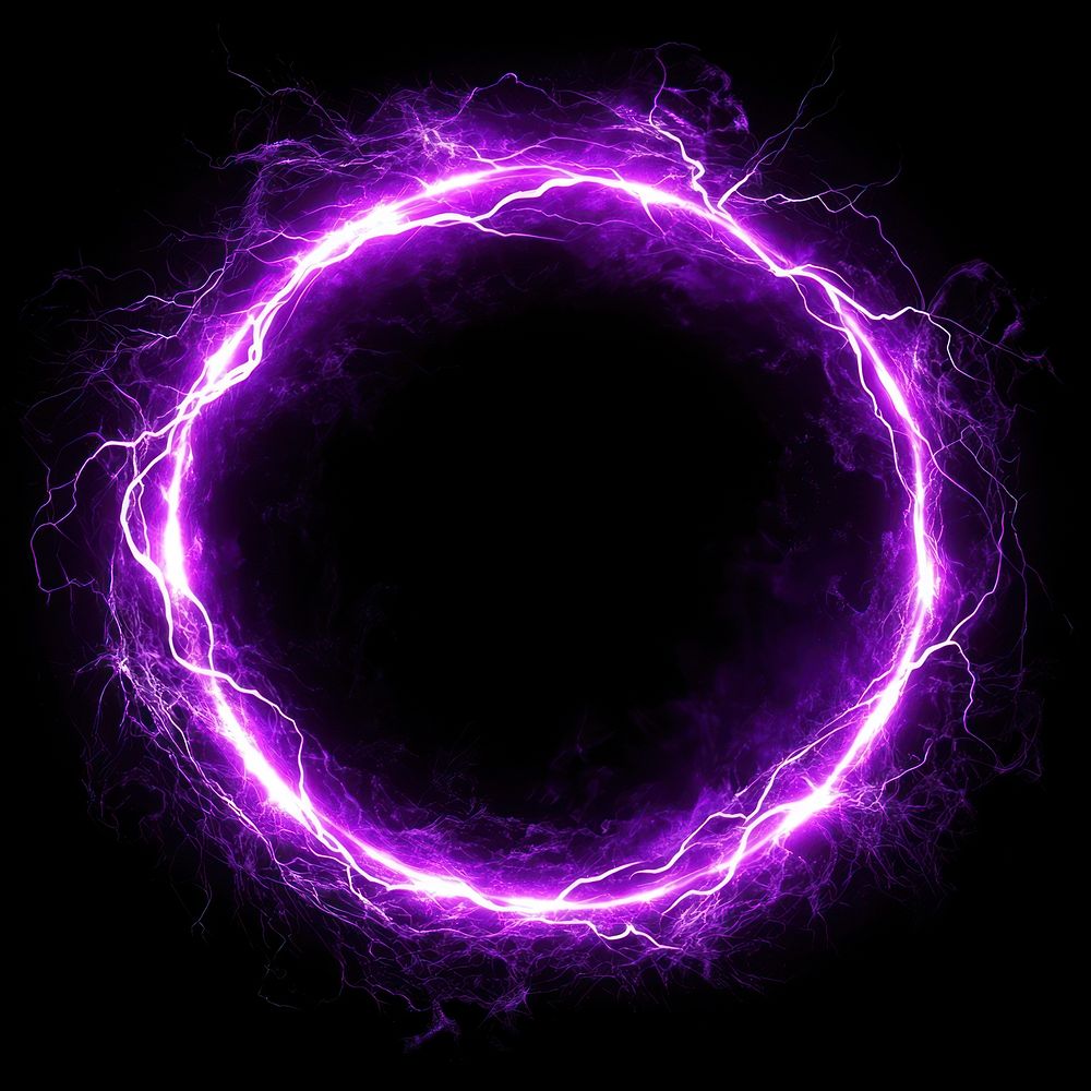 Electric ring purple glowing vibrant.