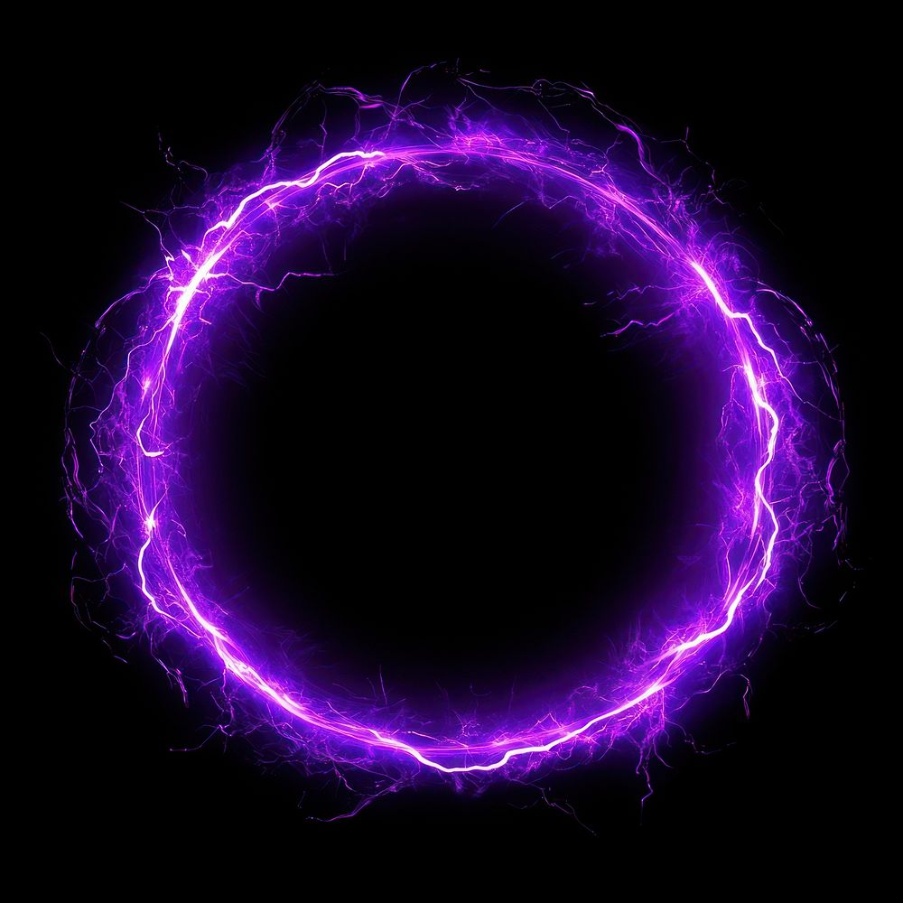 Electric ring purple vibrant glowing.