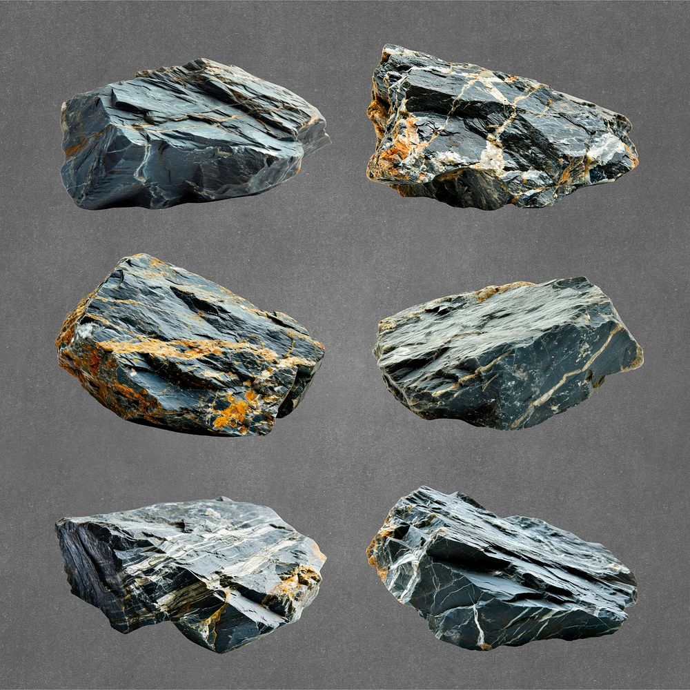 Stone texture design element psd set