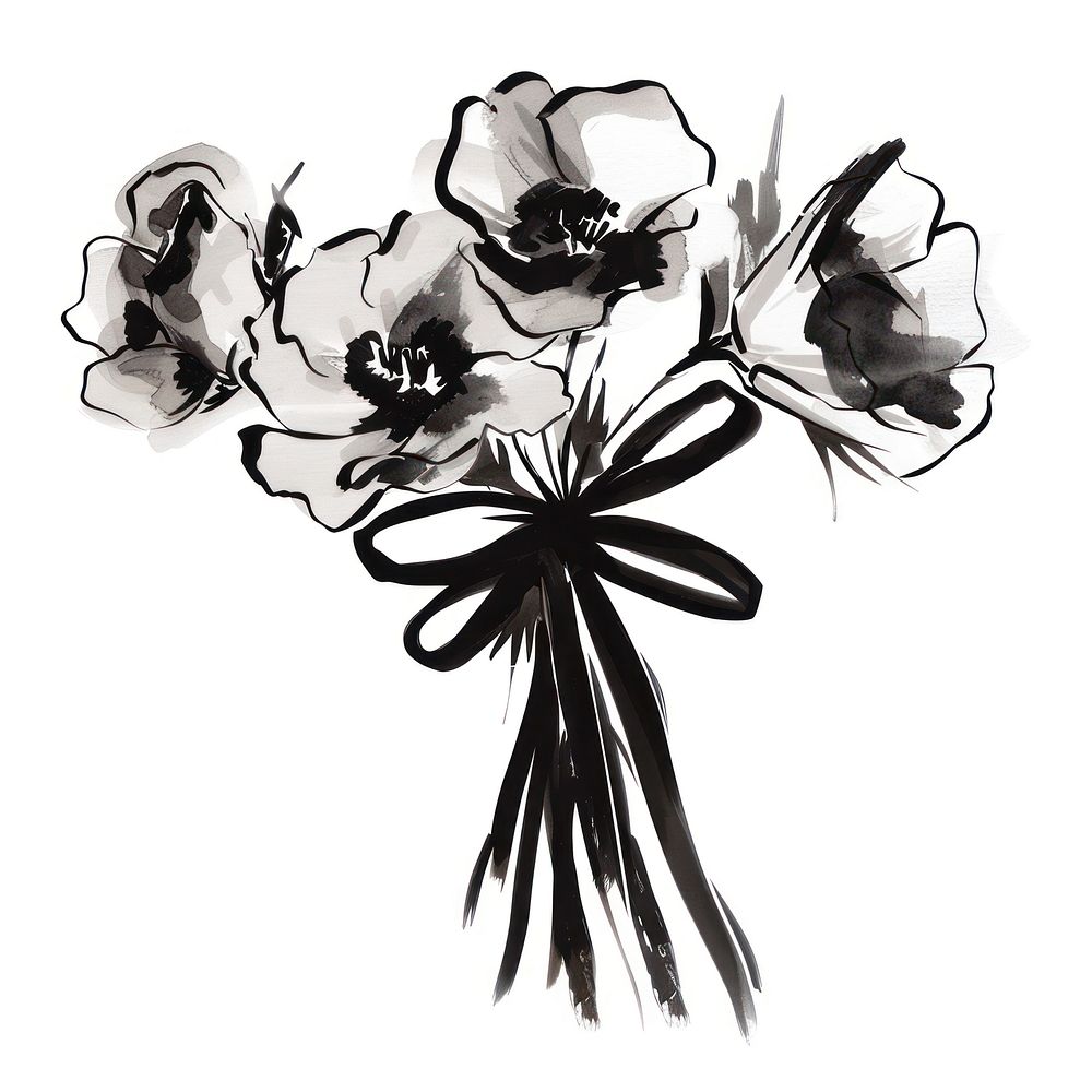 Flower bouquet flowers illustration drawing.