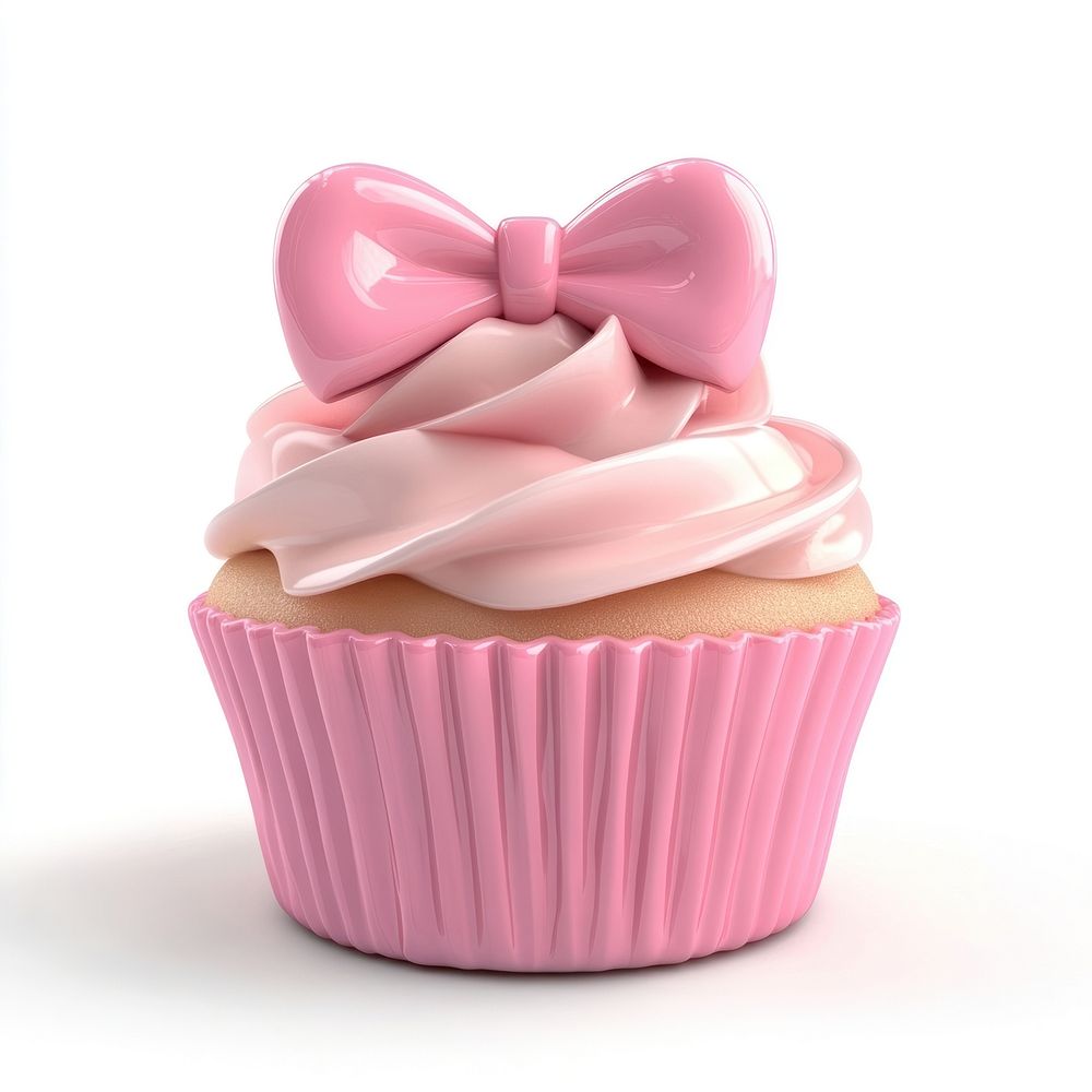 Coquette cupcake dessert pink bow.