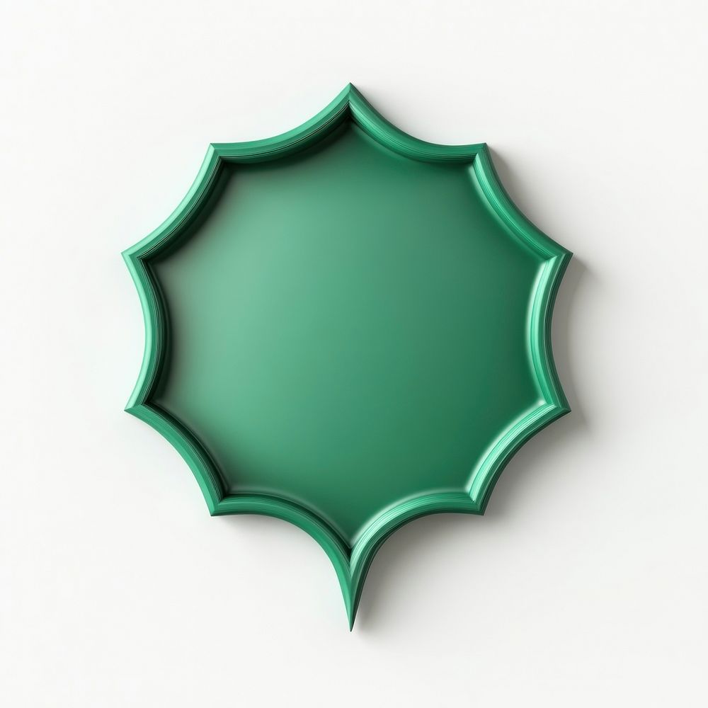 Emerald-green octagon shape decorative ornamental furniture.