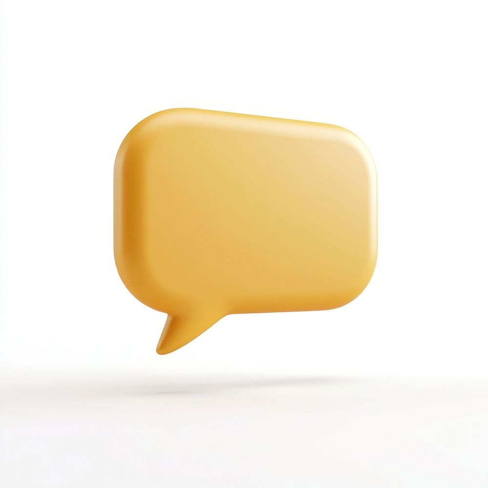 Mustard-yellow Rectangle shape speech bubble communication.