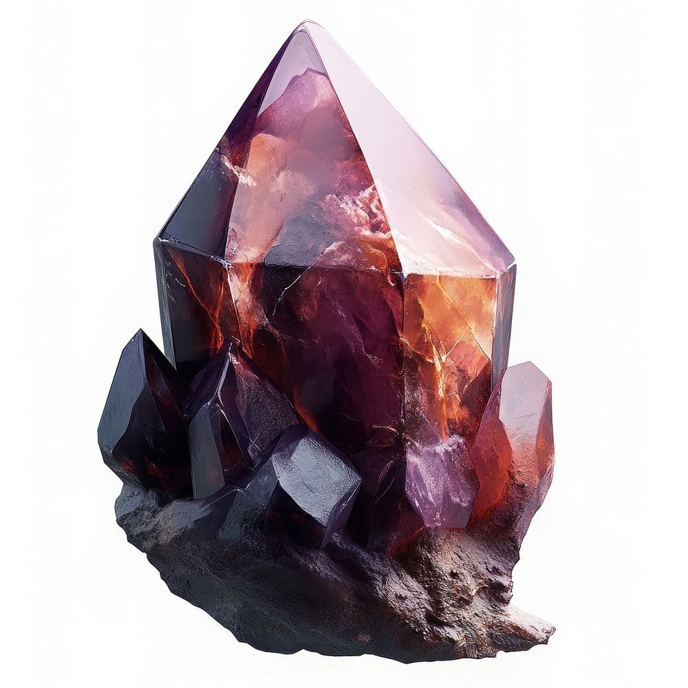 Gemstone amethyst mineral crystal.